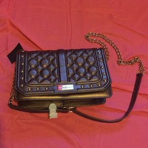 NEW brown BeBe shoulder quilted purse